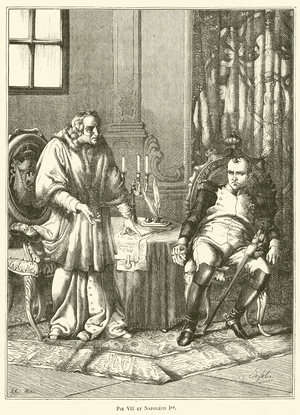 Pie VII et Napoleon Ier (engraving)