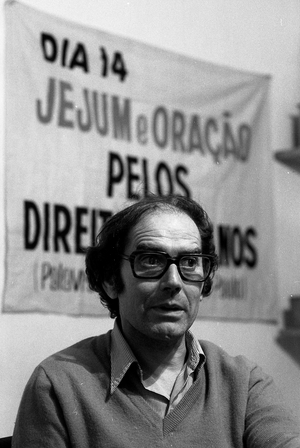Adolfo Pérez Esquivel, 1980 (b/w photo)