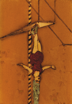 Circus 2, 2020, (hand-coloured printing plate)