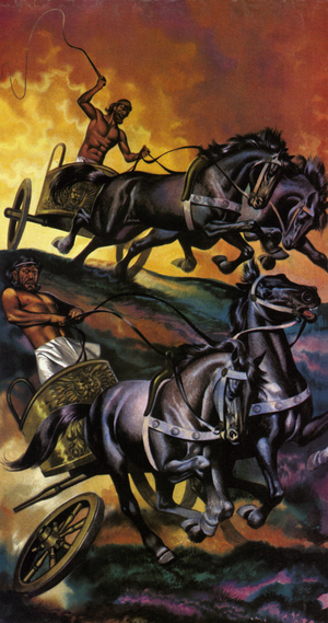 The War of the Gods (colour litho)