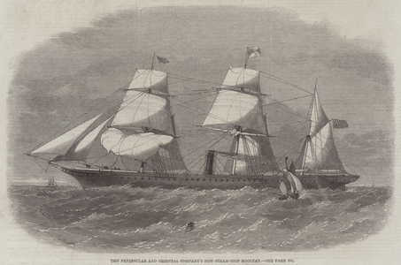 The Peninsular and Oriental Company's New Steam-Ship Mooltan (engraving)
