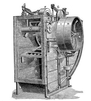 A felting; fulling; or milling machine, 1850