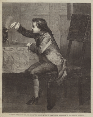 James Watt's First Idea of Steam (engraving)