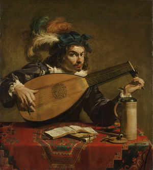 Lute Player, c.1620 (oil on canvas)