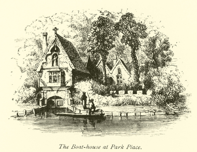 The Boat-house at Park Place (engraving)