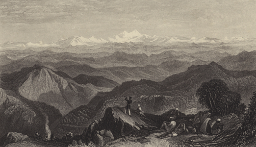 Snowy range, from Tyne or Marma (engraving)