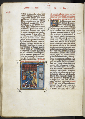 Royal Ms, 16 G VI, f. 357v, Battle of Arques, from 'Les Grandes chroniques de France', 1332-50 (vellum)