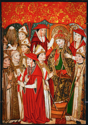 Consecration of a Pope (oil on wood)