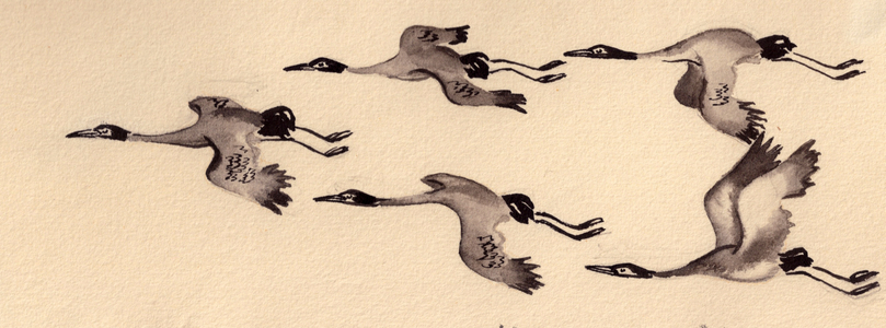 Illustration from 'My Green Earth' by Platon Voronko, 1964 (gouache on paper)