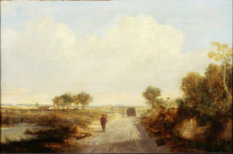 Edinburgh from Ratho (oil on canvas)