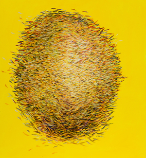 Abstracted shoal - cadmium yellow, 2012 (oil on linen)