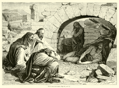 Job et ses trois amis (engraving)