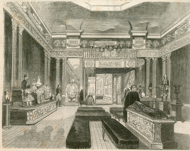 Madame Tussaud's exhibition, London (engraving)