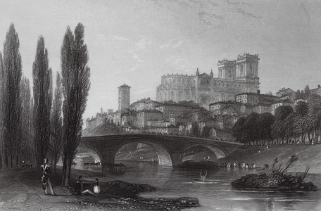 City of Auch, Pyrenees (engraving)