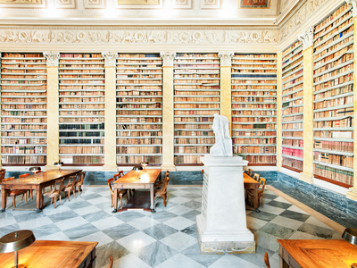Palatina Library of Parma Maria Luidia hall reading room, Parma, Italy, 2011 (photo)