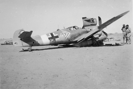 Damaged German Aircraft, 1942 (b/w photo)