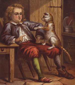 Illustration for Puss in Boots (colour litho)