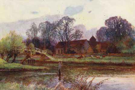 River Thames: Lady Place, Hurley (colour litho)