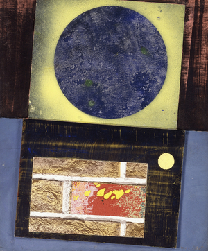 Rage you treat me like sorrow, 1969 (oil on collage)