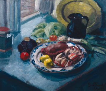 Still life with crabs and lemmon, 1940 (painting)
