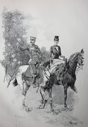 A common ride of the sergeant with his wife