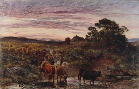 Cattle Fording a Stream, 1862 (oil on canvas)