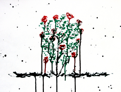 Rose bush, 2026 (ink on paper)