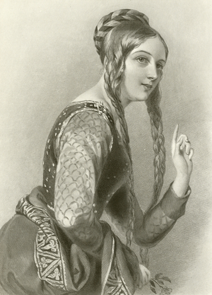 Eleonor of Aquelaine, queen of king Henry II (engraving)