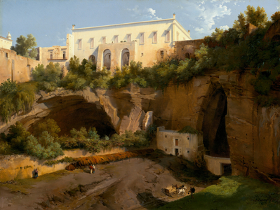 View of a Villa, Pizzofalcone, Naples, c.1819 (oil on canvas)