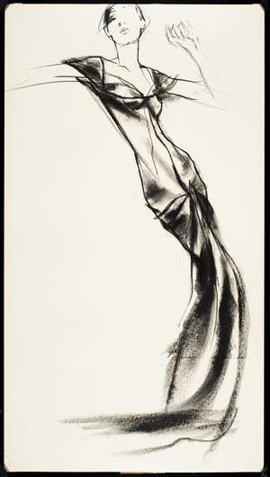 Evening dress with sweetheart neckline