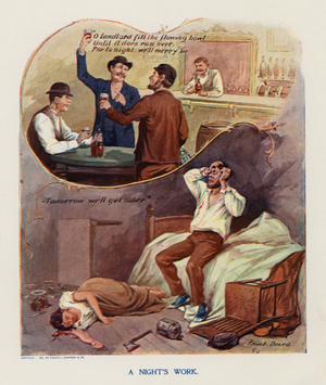 A Night's Work (colour litho)