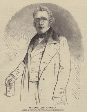The Late Lord Macaulay (engraving)