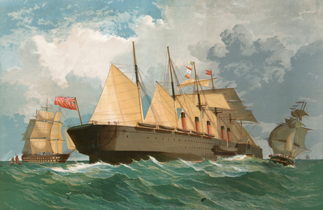The Great Eastern (coloured engraving)