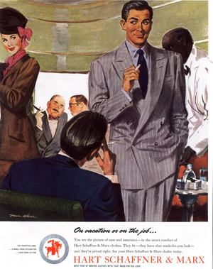 Hart Schaffner Marx Magazine, advert, USA, 1940s