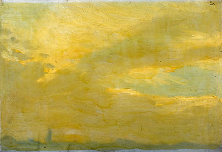 Clouds at 8am, Houlgate, 1st January 1927 (oil on board)