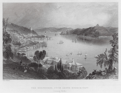 The Bosphorus, from above Beshik-Tash, looking North (engraving)