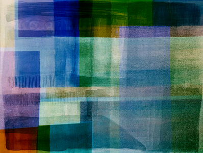 Corner Space, 2023 (oil, ink, digital collage)
