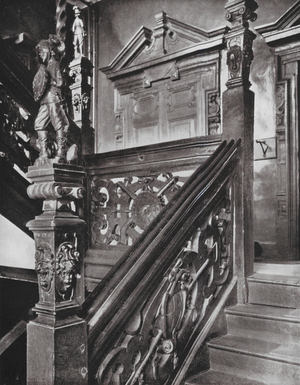 Hornsey, Cromwell House, Highgate, Staircase, c 1630 (litho)