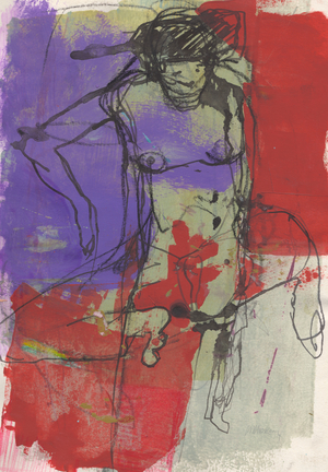 Sketchbook 14, 2024 (tempera paint, ink on paper)