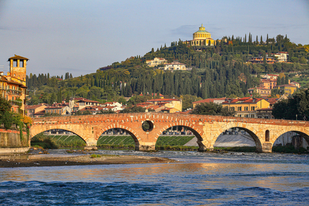 The Ponte Pietra. Roman bridge in Verona.