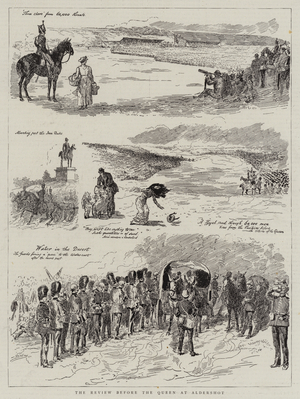 The Review before the Queen at Aldershot (engraving)