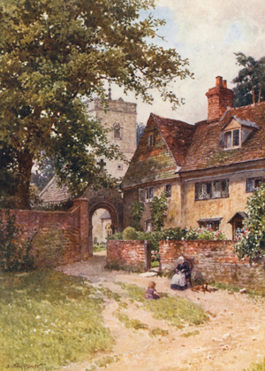 Betchworth Church (colour litho)