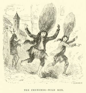 The Chunchos, wild men (engraving)