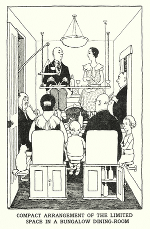 Compact Arrangement of the Limited Space in a Bungalow Dining-Room (litho)