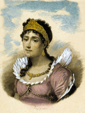 Josephine de Beauharnais (colour engraving)