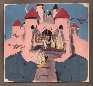 Illustration from 'Ruslan and Ludmila' by Alexander Pushkin, 1820 (gouache on paper)