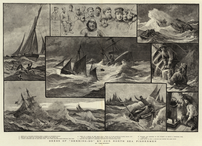 Deeds of "Derring-Do" by Our North Sea Fishermen (litho)
