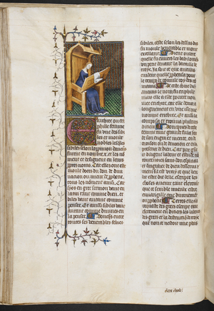 Miniature of Erythraea writing