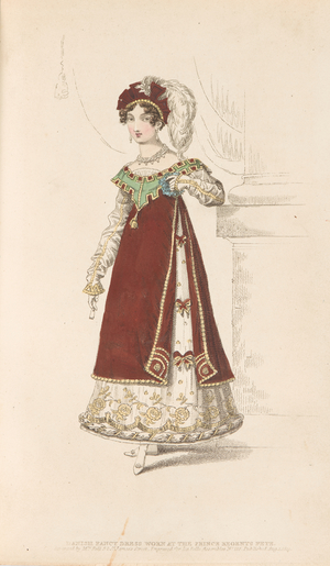 Danish Fancy Dress worn at the Prince Regent's Fete, 1819 (print)