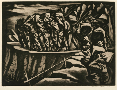 Exodus, 1946 (etching, soft-ground etching, aquatint & roulette)